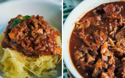 Slow Cooker Chicken and Tomato Spaghetti Squash Recipe