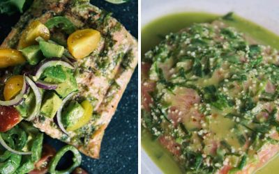 Grilled Cuban-Style Salmon with Jalapeño Avocado Salsa Recipe